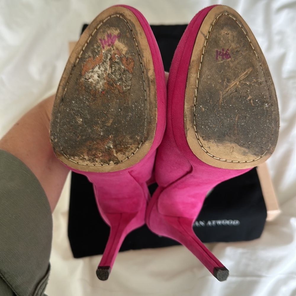 Brian Atwood hot pink sling back stilettos 👠- size 36 / 6 💕 EUC - Picture 6 of 7